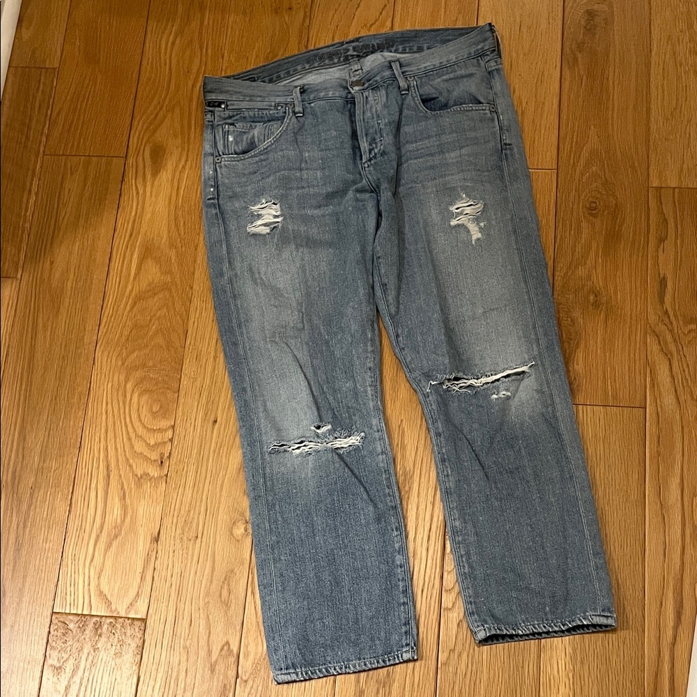 Citizens Of Humanity Light Blue Distressed Jeans